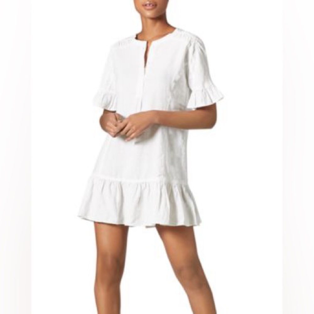Joie 100% linen white dress